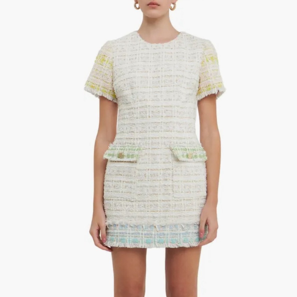 Colorblock Tweed Dress - NWOT